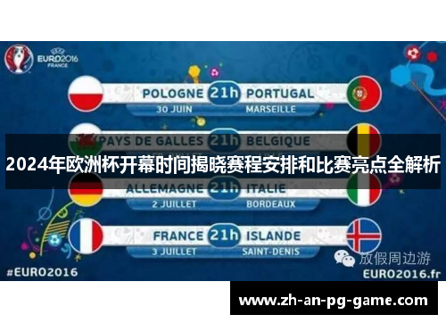 2024年欧洲杯开幕时间揭晓赛程安排和比赛亮点全解析